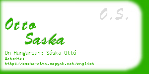otto saska business card